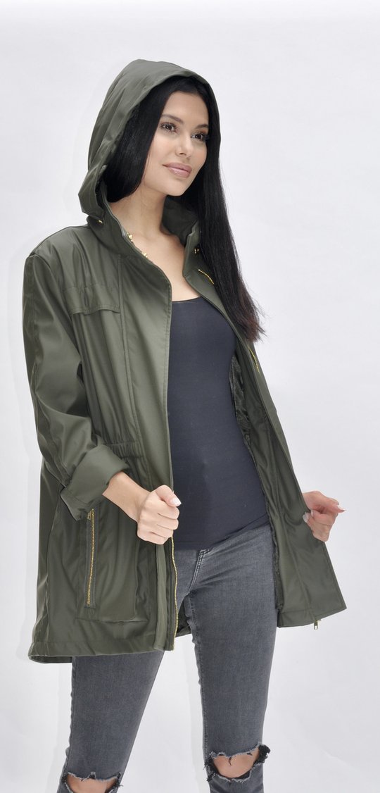 Ciao Milano Anna Waterproof Jacket (Tess Style) Olive