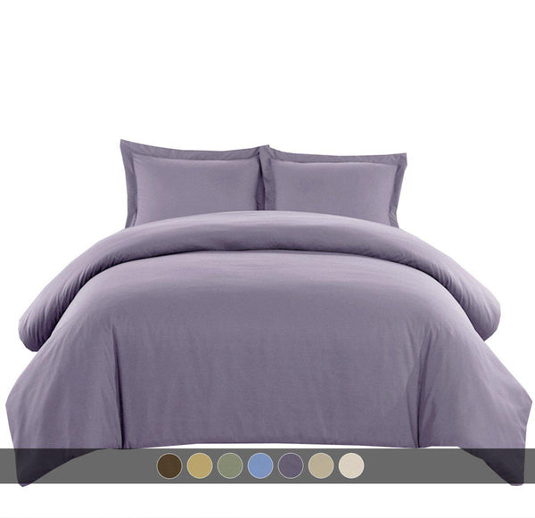 Wrinkle-Free Cotton Blend 600 Thread Count Duvet Cover Set-Royal Tradition-Egyptian Linens