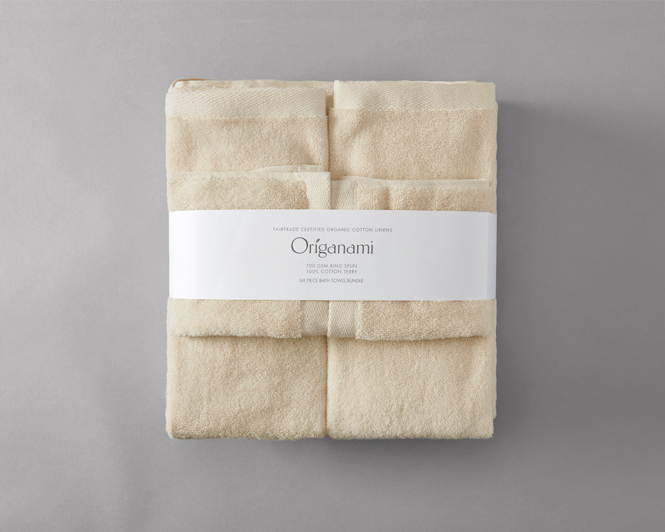 The Wonderfully Soft Six Piece Bath Towel Bundle | Origanami by hülyahome Quartz