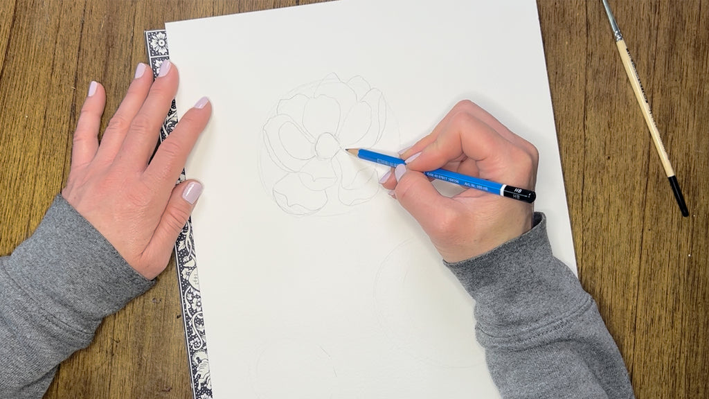 How to draw a magnolia flower