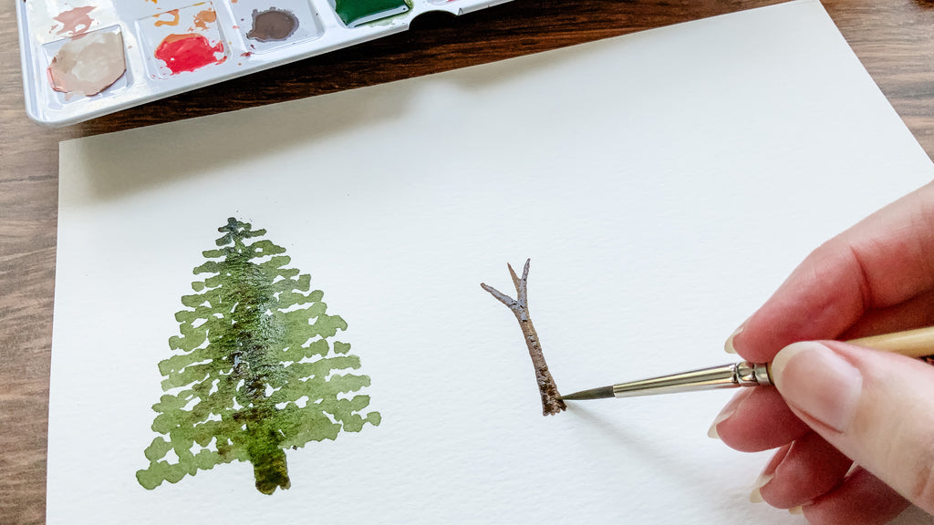 How to paint watercolor trees