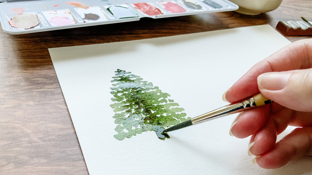 How to paint watercolor trees