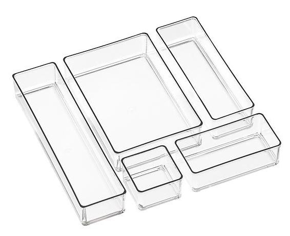 Acrylic storage containers for organization