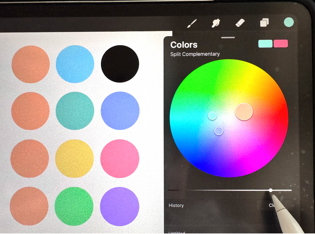 How to build a color palette in Procreate