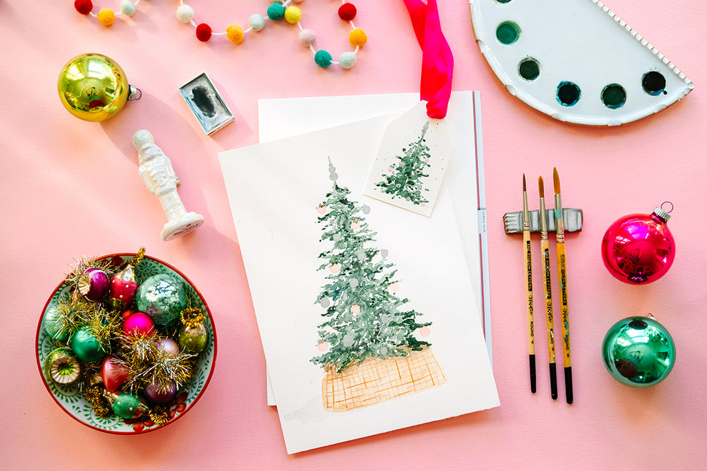 how to paint a Christmas tree