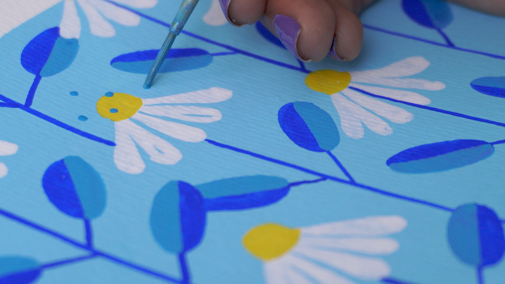 Cómo pintar un patrón floral