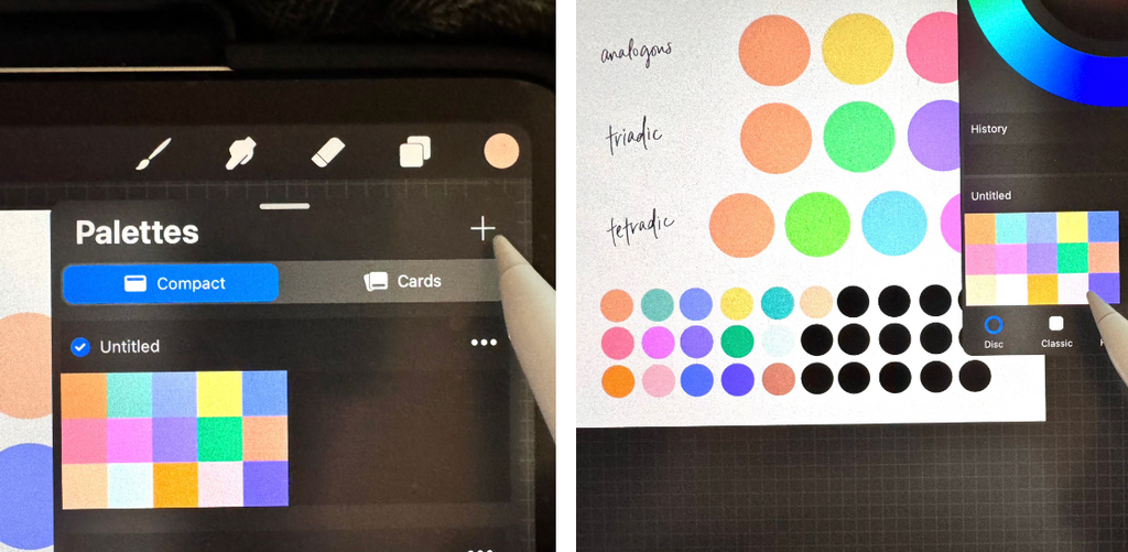 Create color palettes in Procreate