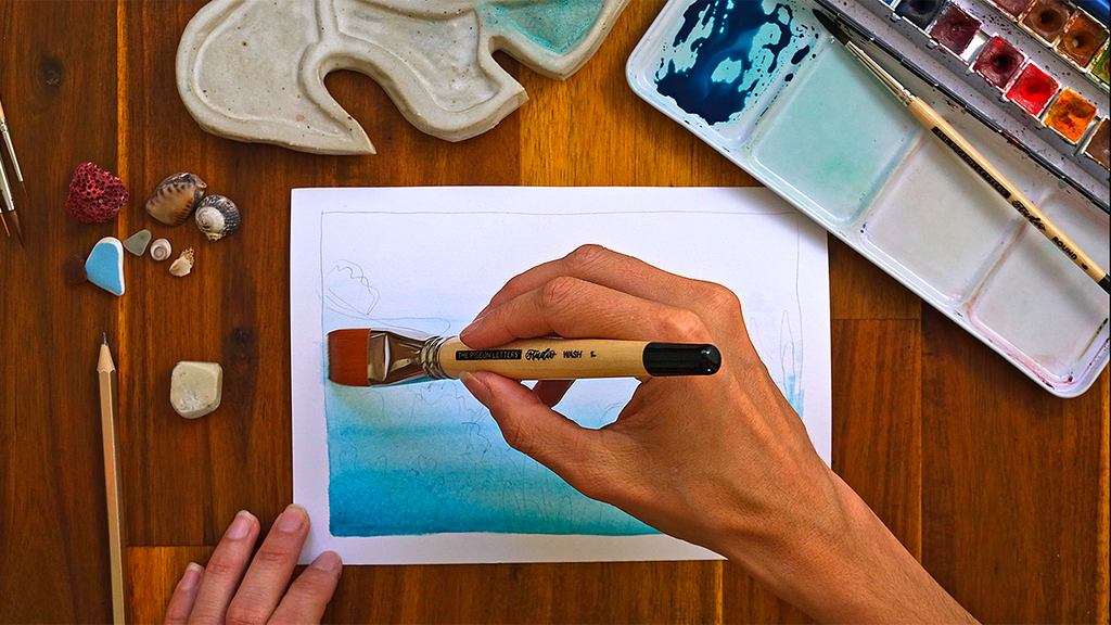 How to make a watercolor wash