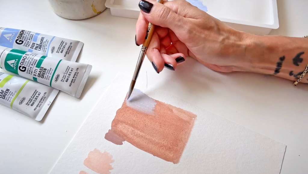 How to layer wet gouache