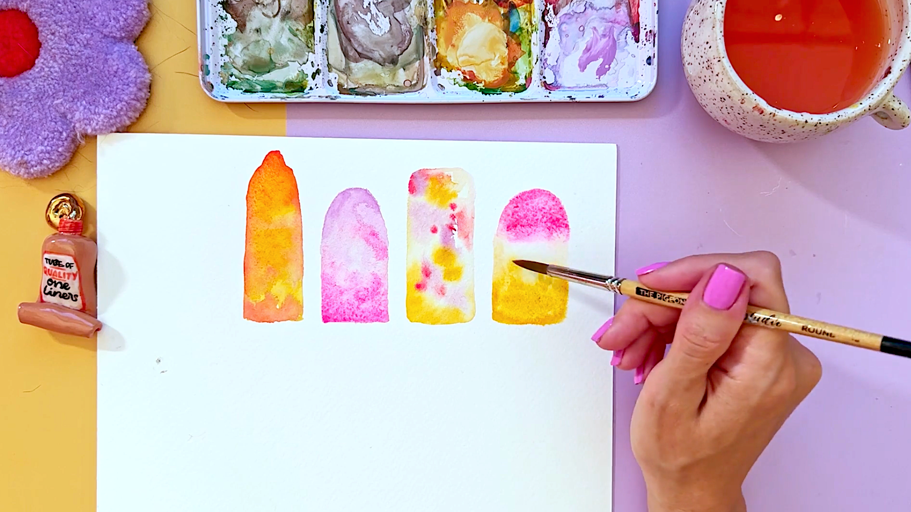 how to paint ombre watercolor