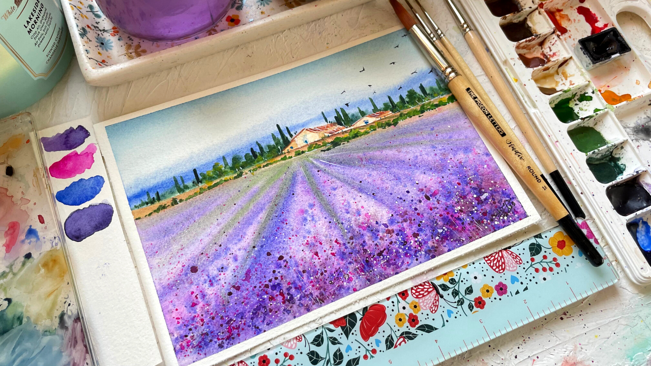 How To Paint Lavender: Easy Flower Painting Tutorial for Beginners