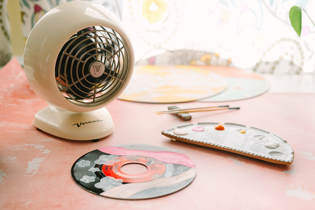 Add Whimsy to Your Walls with Hand Painted Vinyl Records