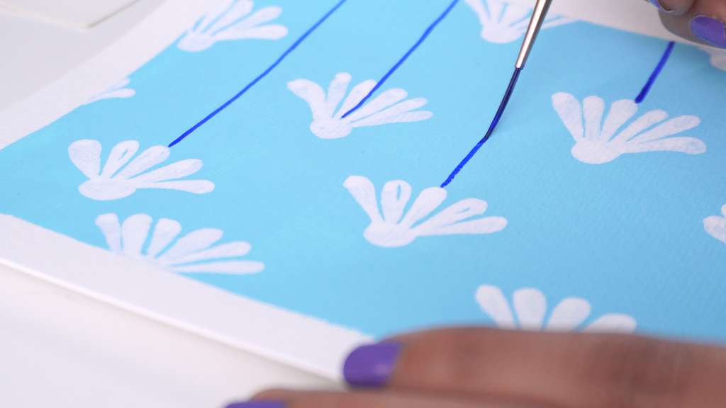 How to paint flowers with gouache