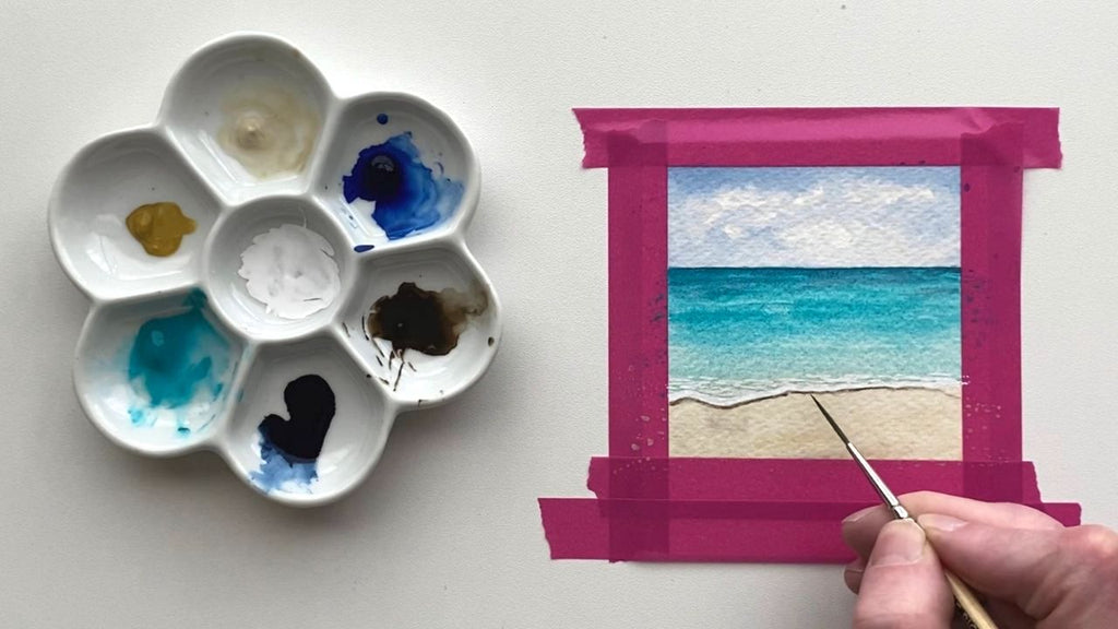 How to paint a realistic beach