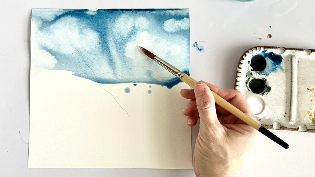 How to paint a watercolor background