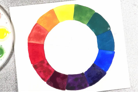 Cómo pintar una rueda de color