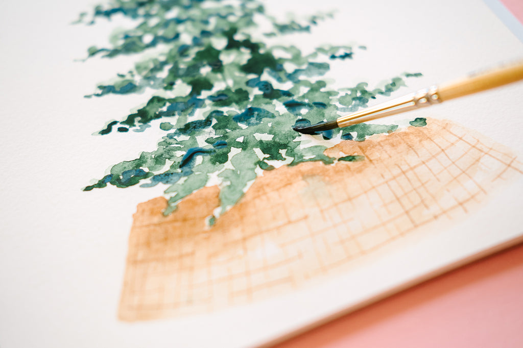 how to paint watercolor trees