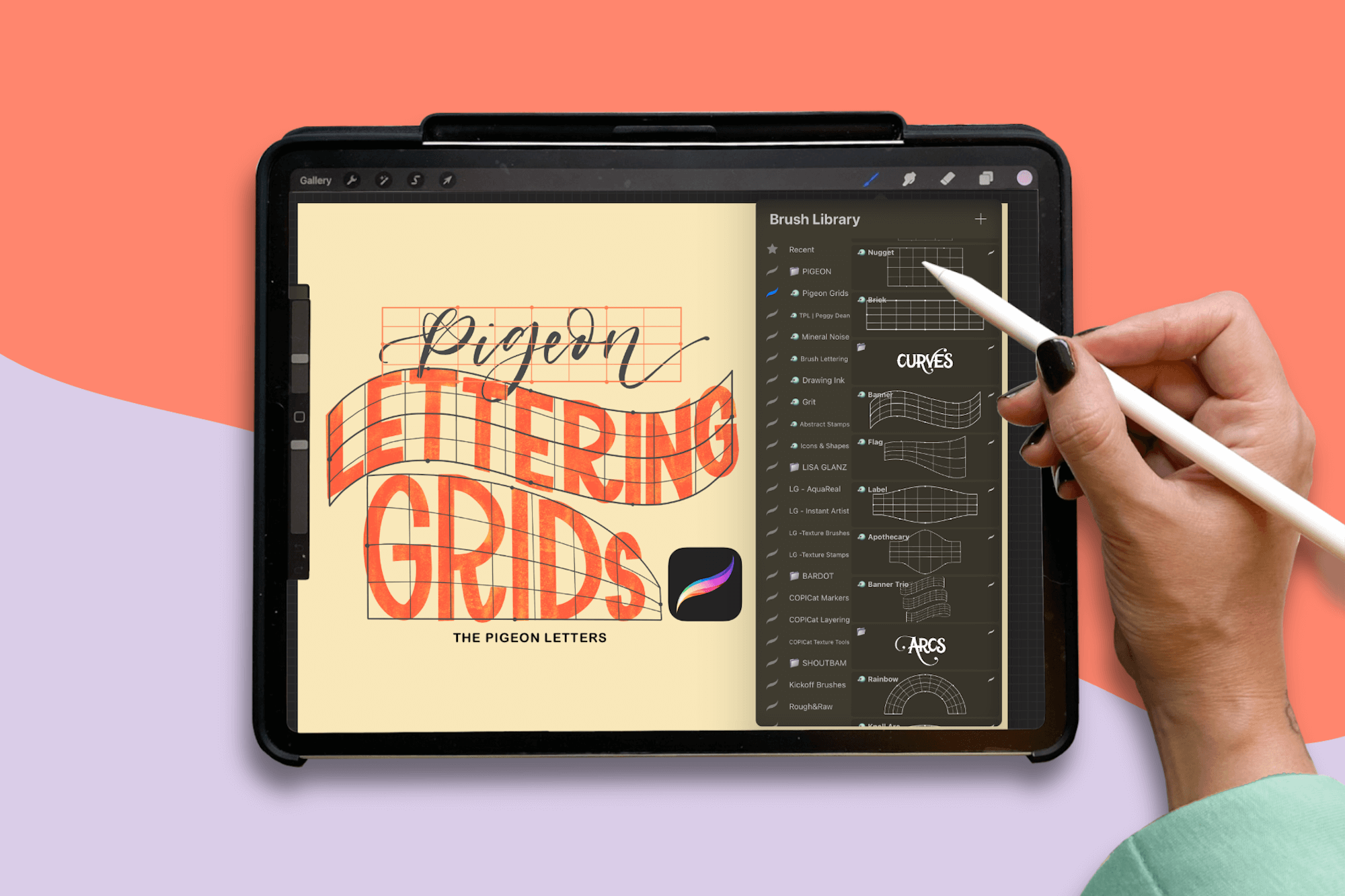 free lettering templates for procreate