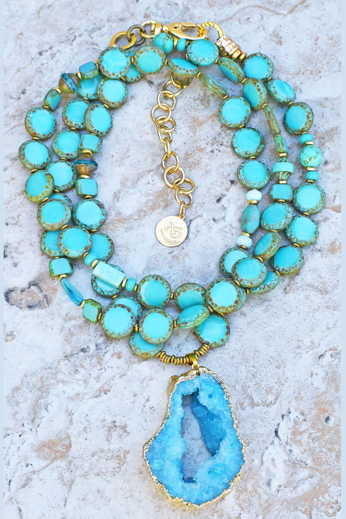 turquoise blue necklace