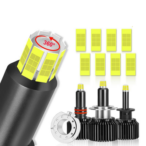 Kit Ampoules LED H1 Blanc pur 6500K Phares avants 72W - Donicars