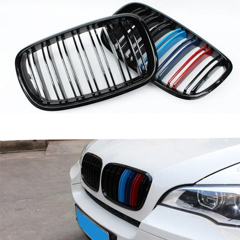 Kühlergrill BMW X5 X6 E70 E71 (2008-2013) Kühlergrill Karosserie M Power Style Auto ABS Stoßstange