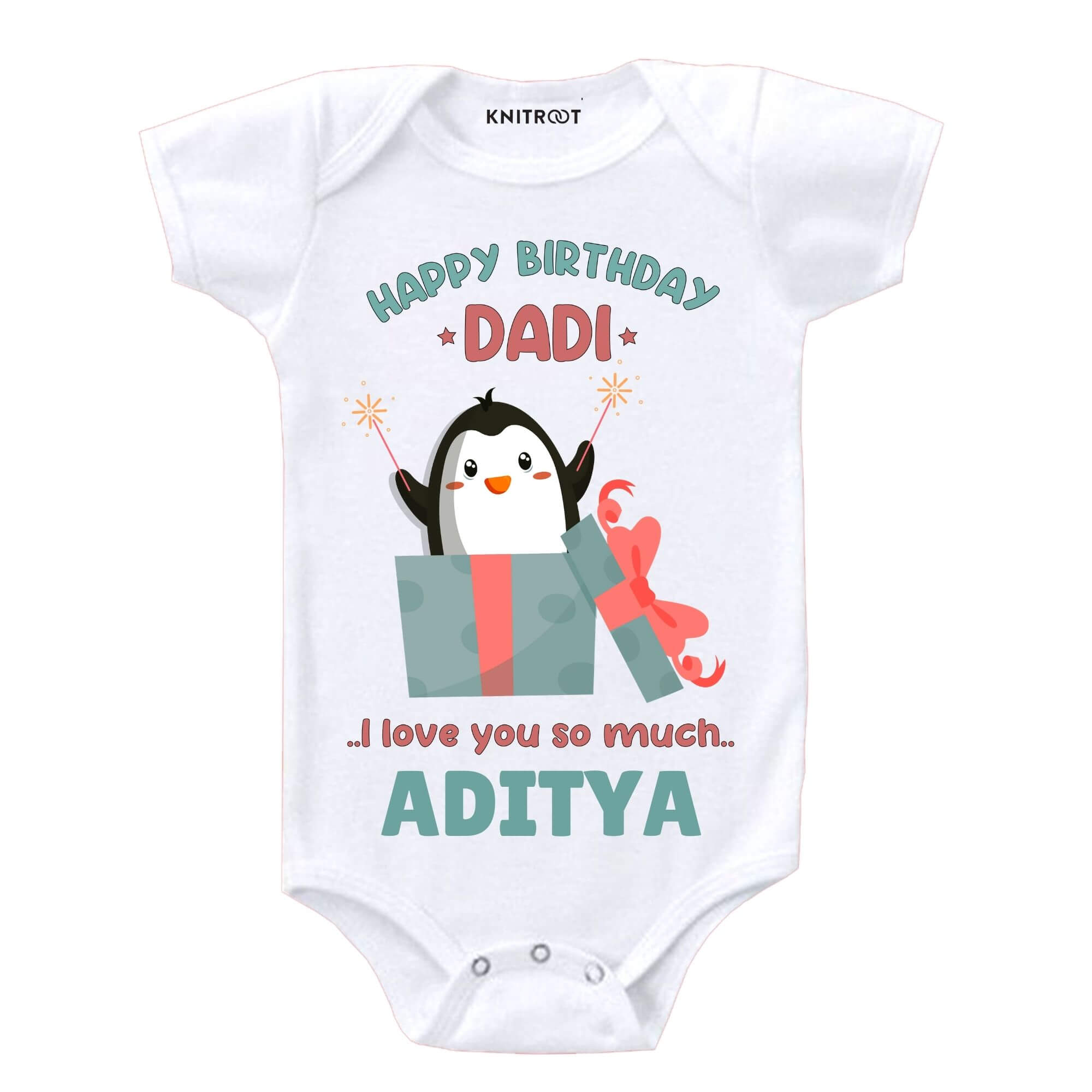 Shop For Happy Birthday Dadi I Love You So Much Baby Wear Baby Clothes Online The Mum Shop Online India