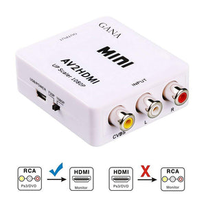 Primitief temperen Ziekte AV to HDMI, GANA 1080P Mini RCA Composite CVBS AV to HDMI Video Audio –  GANA LINK