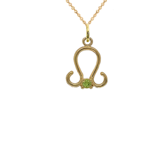 Leo Birthstone Necklace/ Pendant in Solid Gold