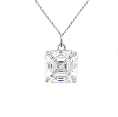 Solitaire Pendant Necklace in Sterling Silver