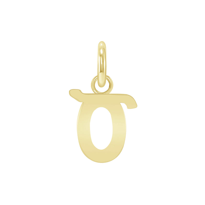 Customizable Dainty Mini Armenian Alphabet Initial Pendant Necklace in Solid Gold