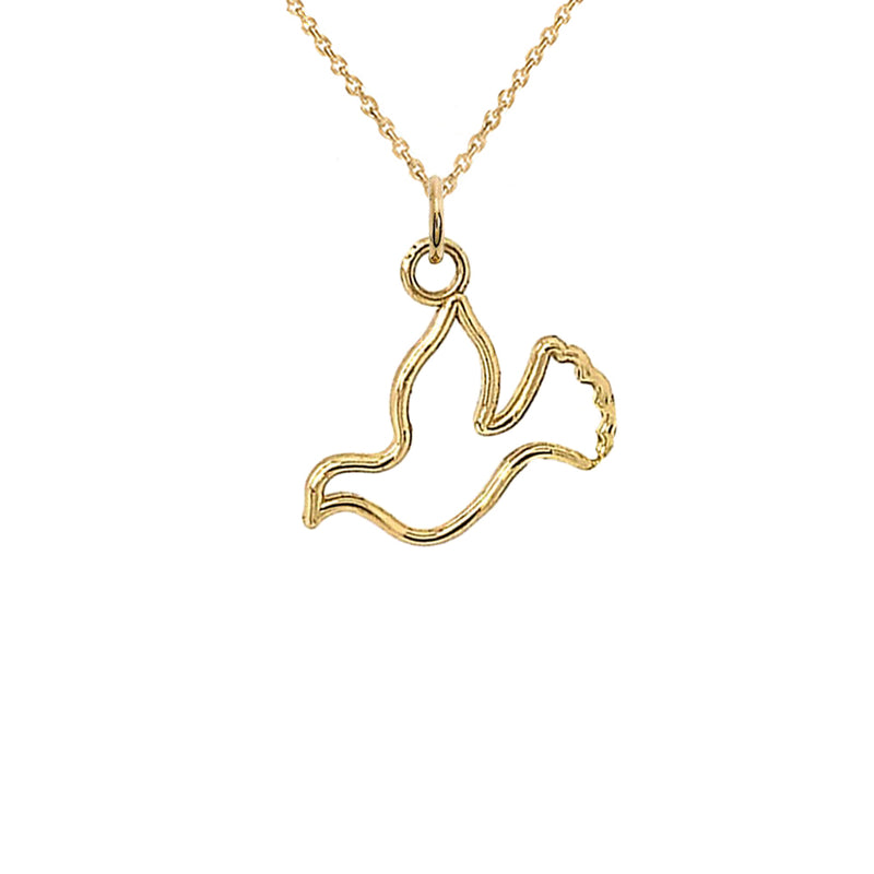 All Gold Baby Dove Pendant – Nicole Rose Fine Jewelry