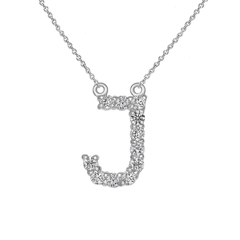 Initial A-Z Statement Letter Necklace in Sterling Silver