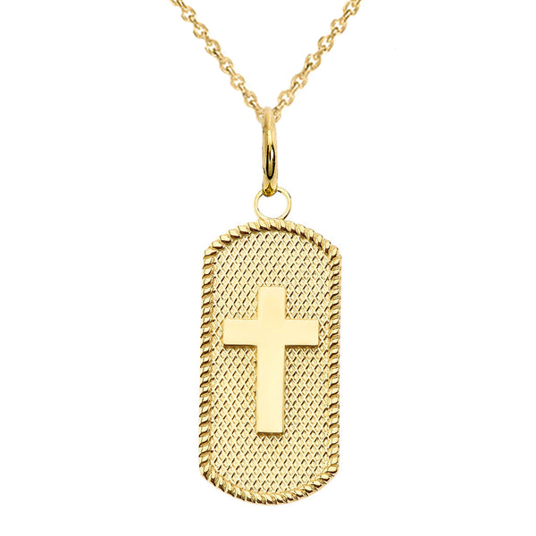Camo Cutout-Cross' Chain Dog-Tag Necklace – Tooks Take