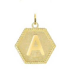 Initial A Gold Medallion Pendant Necklace