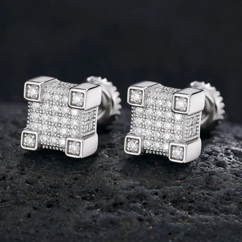 VVS Moissanite Square Diamond Stud Earring – VVS Jewelry