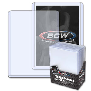 BCW 3x4 Topload Card Holder, Standard, 25 Count Pack