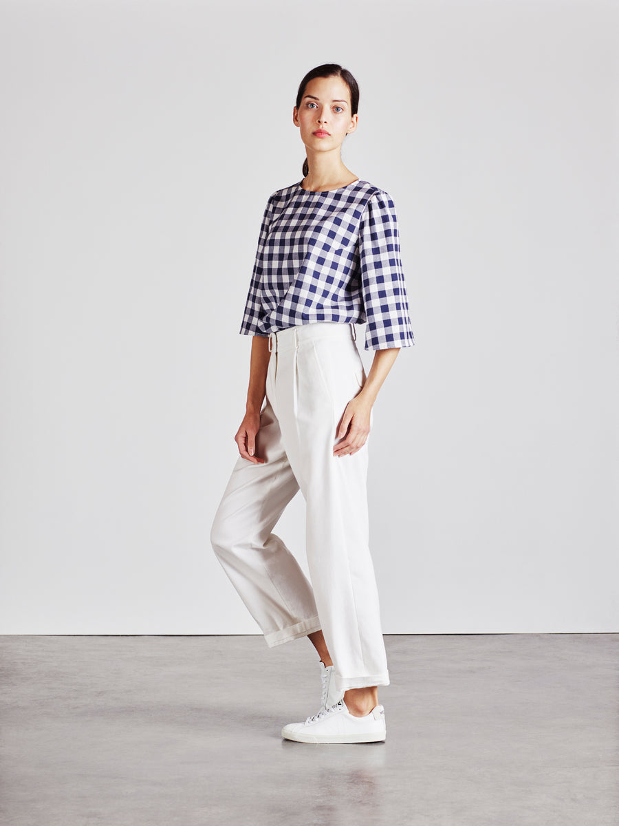 The Ford Trouser - Organic Cotton White Trouser – Alice Early