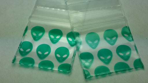 1.5 x 1, 2 Mil Green Tint Reclosable Bags