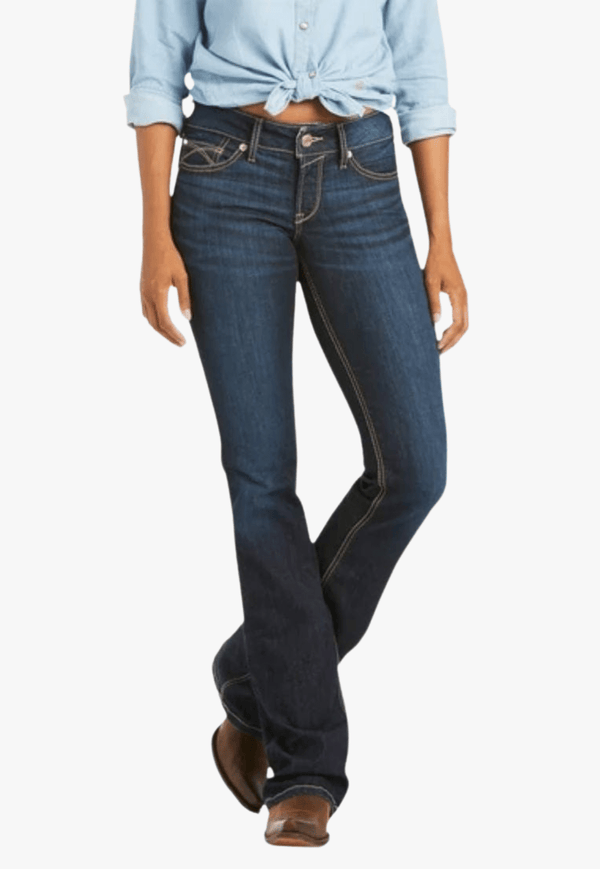 Ariat Womens REAL Mid Rise Boot Cut Jean - W. Titley & Co