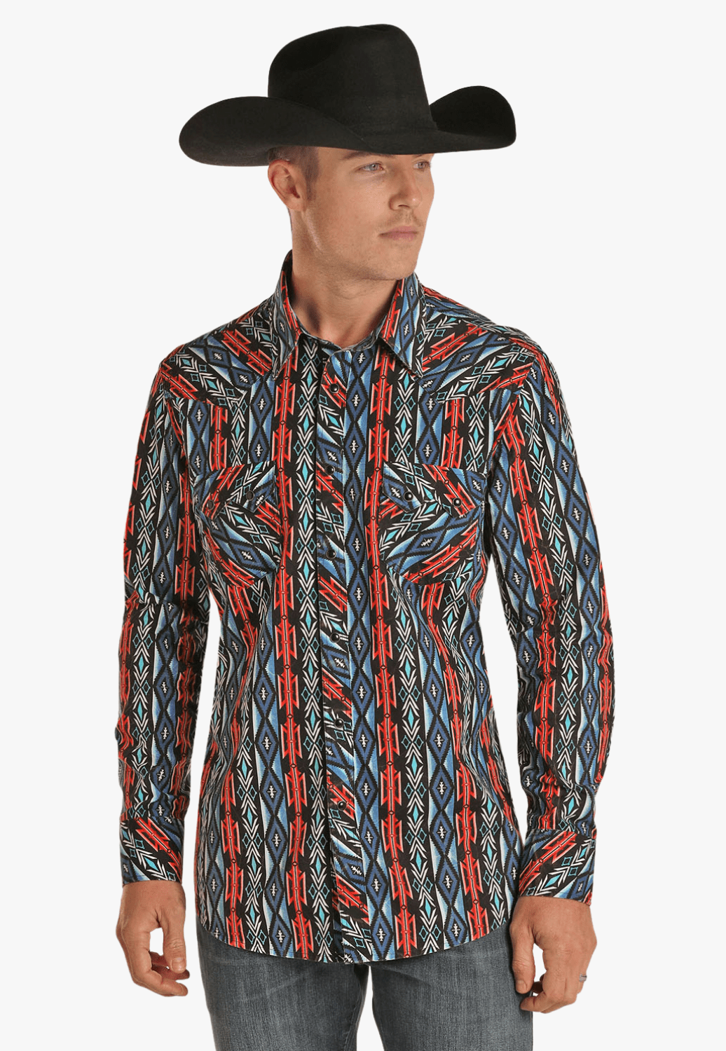 Rock and Roll Mens Aztec Long Sleeve Shirt - W. Titley & Co