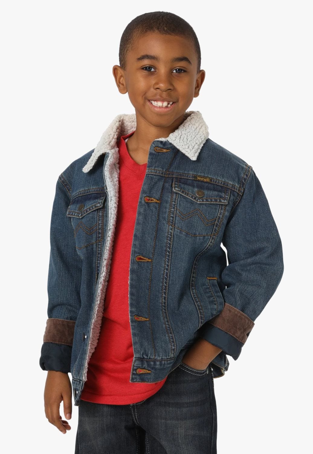 Wrangler Boys Sherpa Lined Denim Jacket - W. Titley & Co