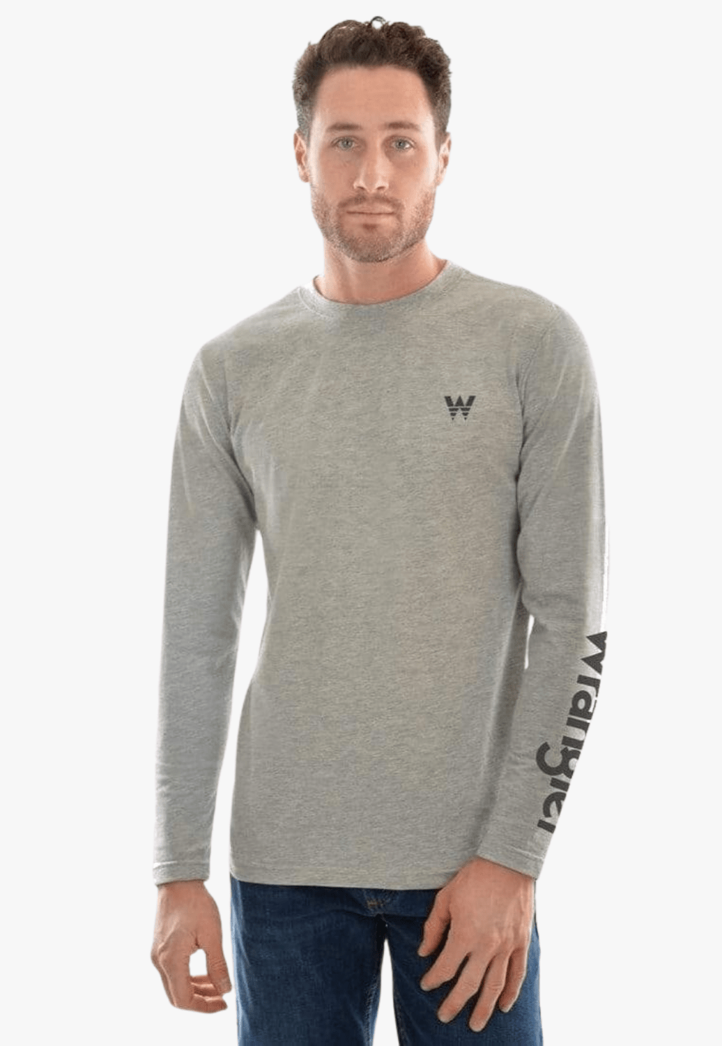 Wrangler Mens Logo Long Sleeve T-Shirt - W. Titley & Co