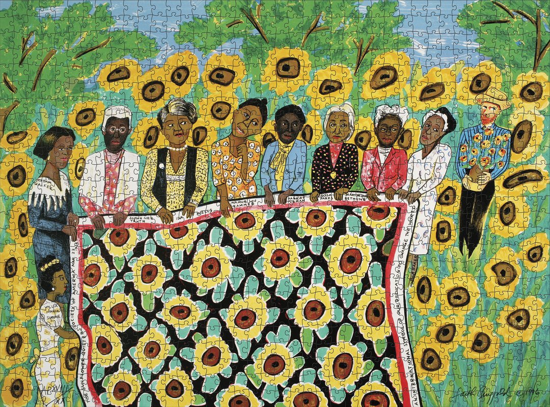 Faith Ringgold's Sunflower Quilting Bee at Arles 1,000-Piece Jigsaw Puzzle