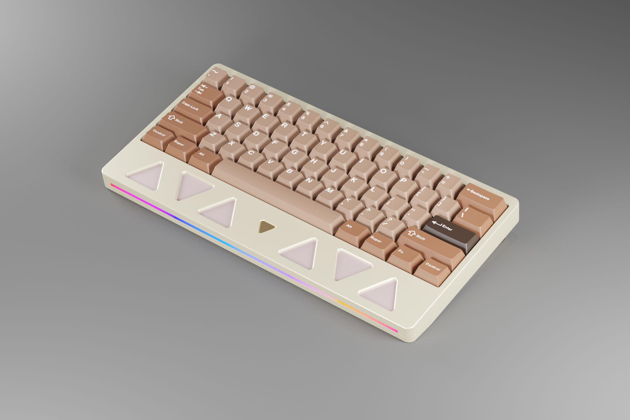 [Group-Buy] NotfromSam Trigon Coated Edition Keyboard Kit Cream / WKL / Cream