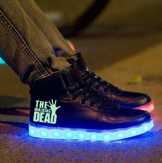 Egipto vocal actividad The Walking Dead Shoes Light Up Shoes Colorful Flashing LED Luminous Shoes The  Walking Dead Christmas Gifts Birthday Gifts | make you popular and striking