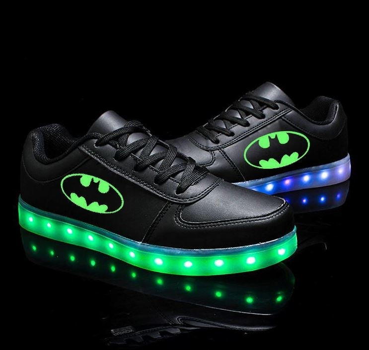 Batman Light Up Shoes Flashing LED Luminous Shoes Low Top Unisex Shoes |  make you popular and striking