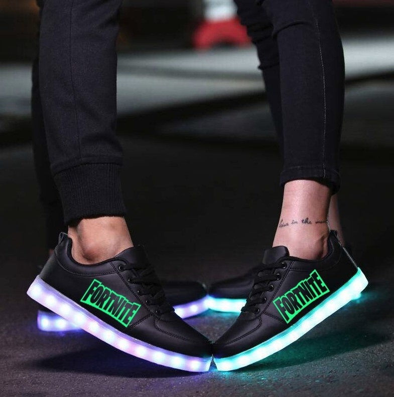 Fortnite Shoes Light Up Shoes Low Top Sneaker Colorful Flashing LED  Luminous Shoes Fortnite Gifts | make you popular and striking