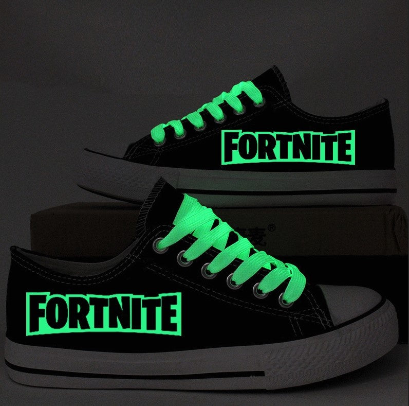 Fortnite Luminous Low Top Canvas Shoes Unisex Lighted Sneakers Sports shoes  Fortnite Birthday Gifts Christmas Gifts | make you popular and striking