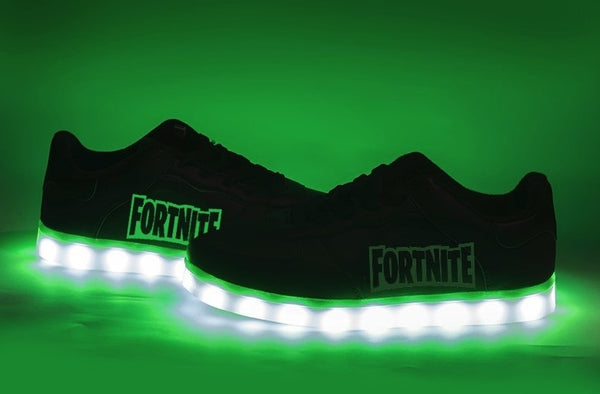 Fortnite Light Up Shoes Low Top Sneakers Up Shoes Flashing LED Luminous Shoes Fortnite Gits | make you popular and striking
