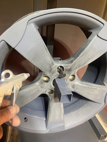 diy  Powder coating alloy wheels